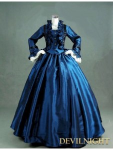 blue-victorian-day-dress-with-long-sleeves